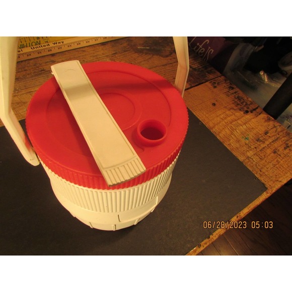 Vintage Red and White HAMILTON SKOTCH - Little Jug Water Cooler - Picture 3 of 6